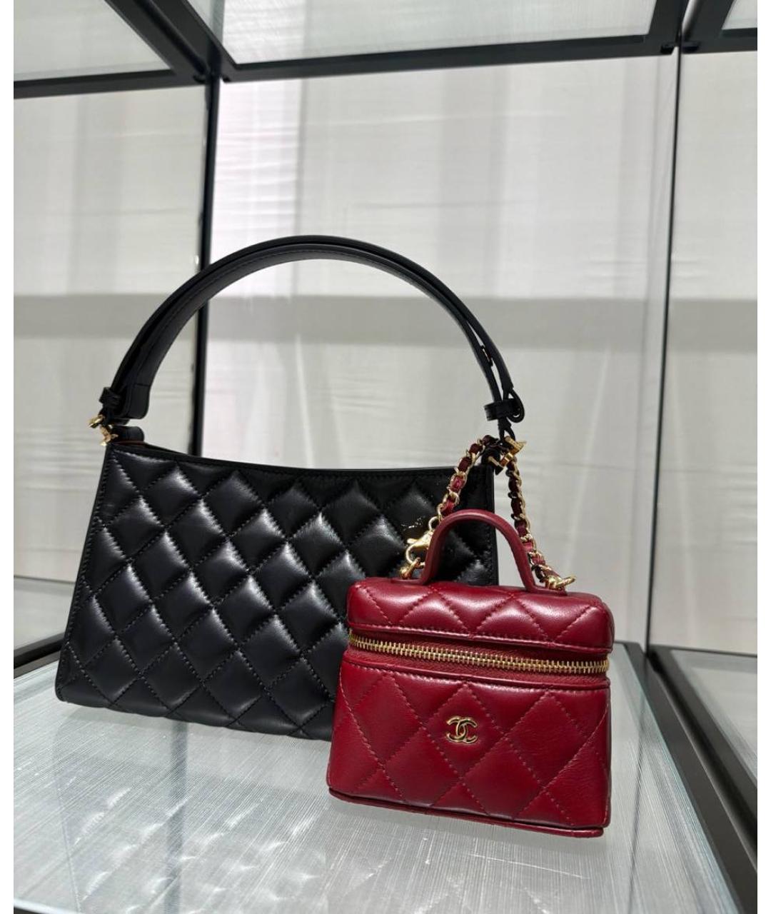 CHANEL Черная кожаная сумка через плечо, фото 2