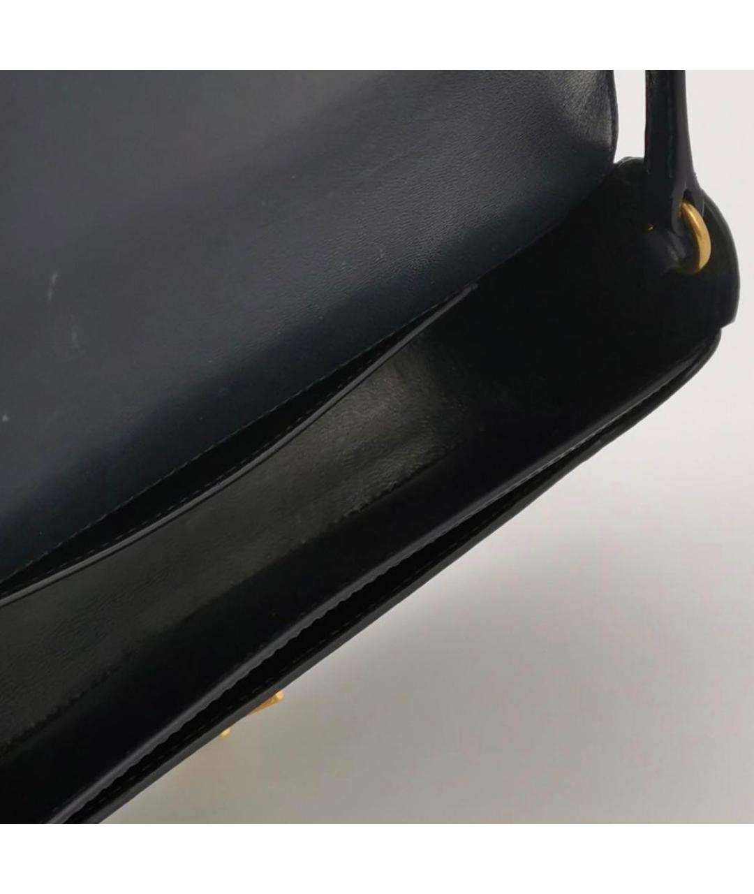 SAINT LAURENT Темно-синяя кожаная сумка через плечо, фото 4