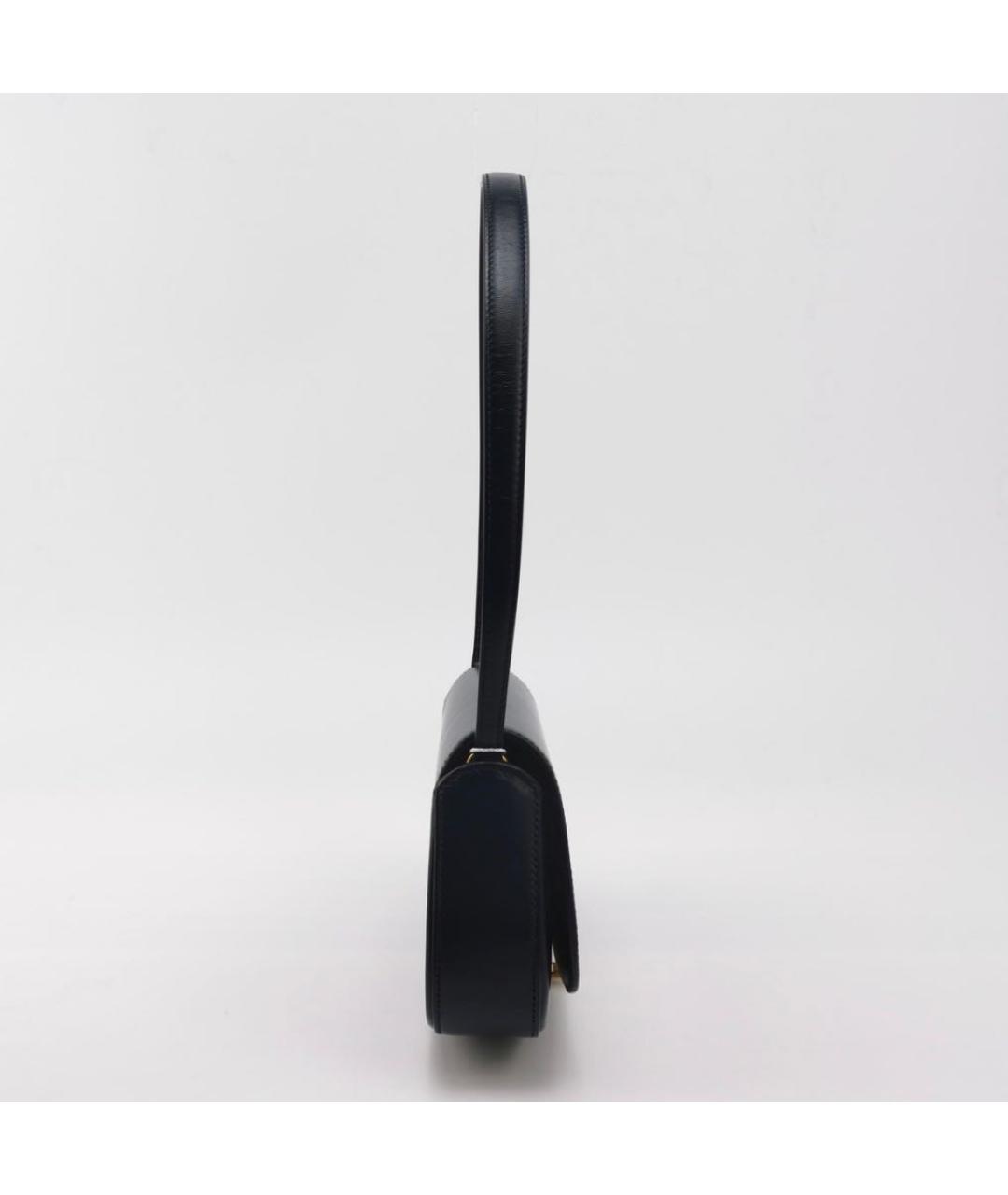 SAINT LAURENT Темно-синяя кожаная сумка через плечо, фото 2