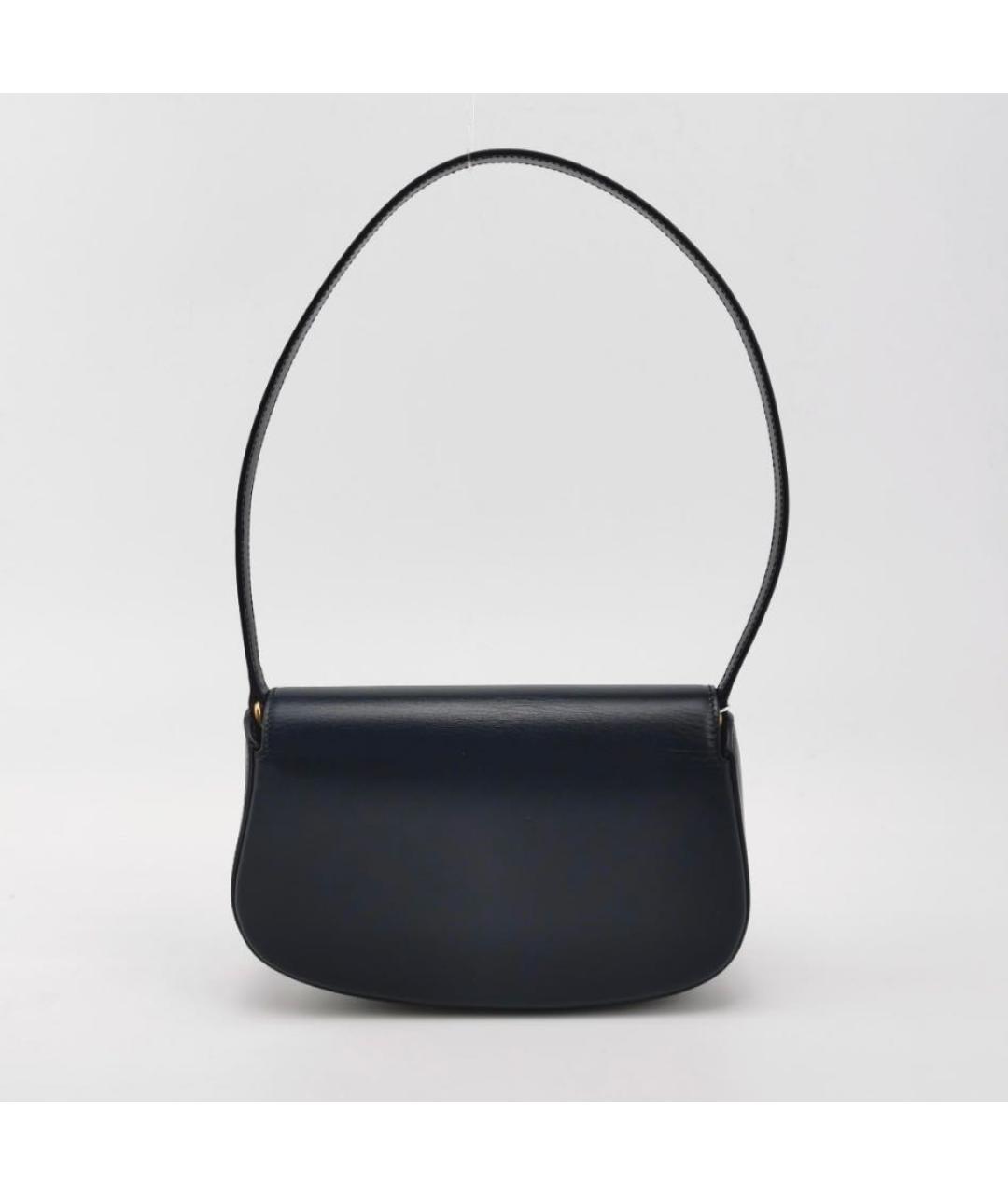 SAINT LAURENT Темно-синяя кожаная сумка через плечо, фото 3