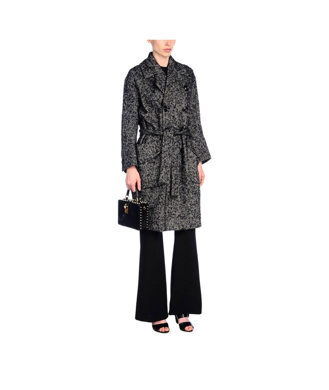 DSQUARED2 Черное шерстяное пальто, фото 5