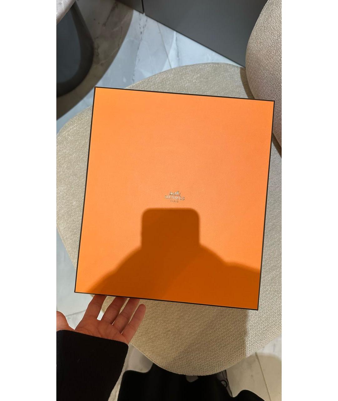 HERMES Бежевая кожаная сумка с короткими ручками, фото 5