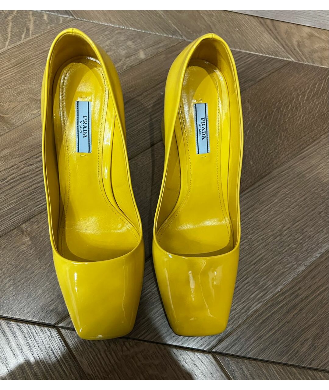 PRADA Желтые туфли из лакированной кожи, фото 2
