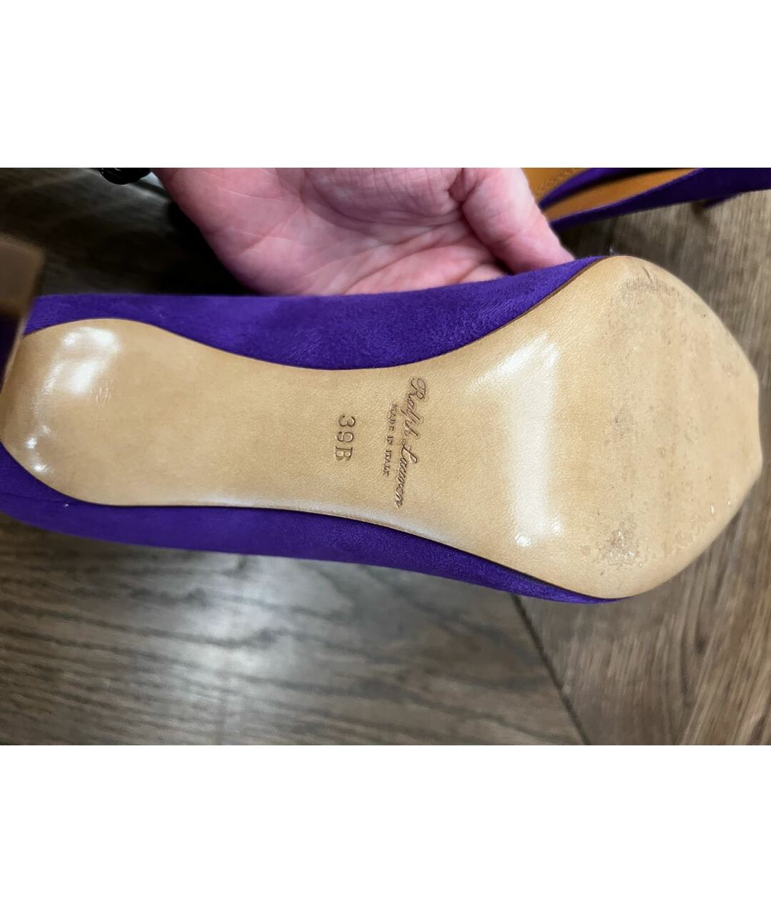 RALPH LAUREN Фиолетовые замшевые туфли, фото 6