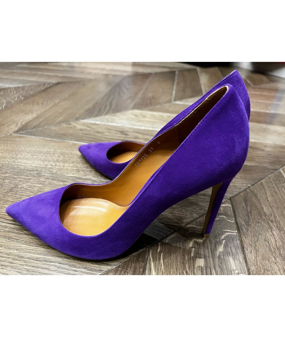 RALPH LAUREN Фиолетовые замшевые туфли, фото 7