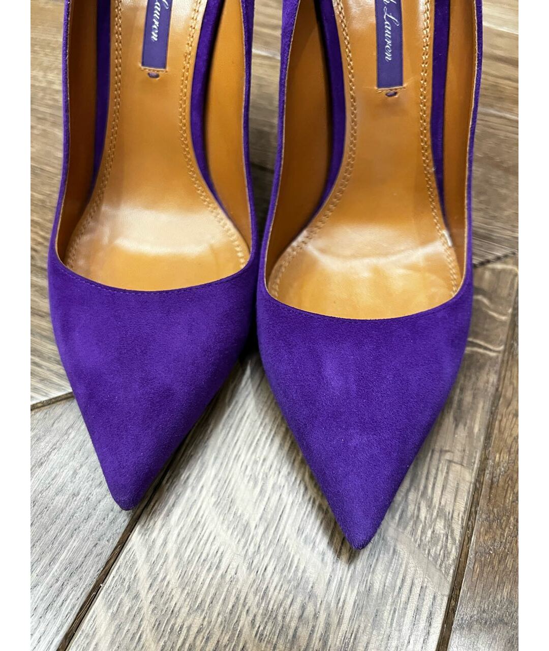 RALPH LAUREN Фиолетовые замшевые туфли, фото 3
