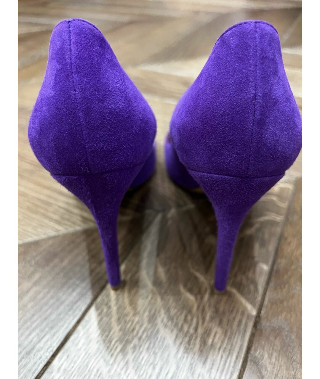 RALPH LAUREN Фиолетовые замшевые туфли, фото 4