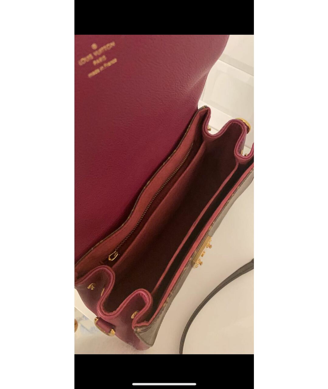 LOUIS VUITTON Коричневая кожаная сумка с короткими ручками, фото 4