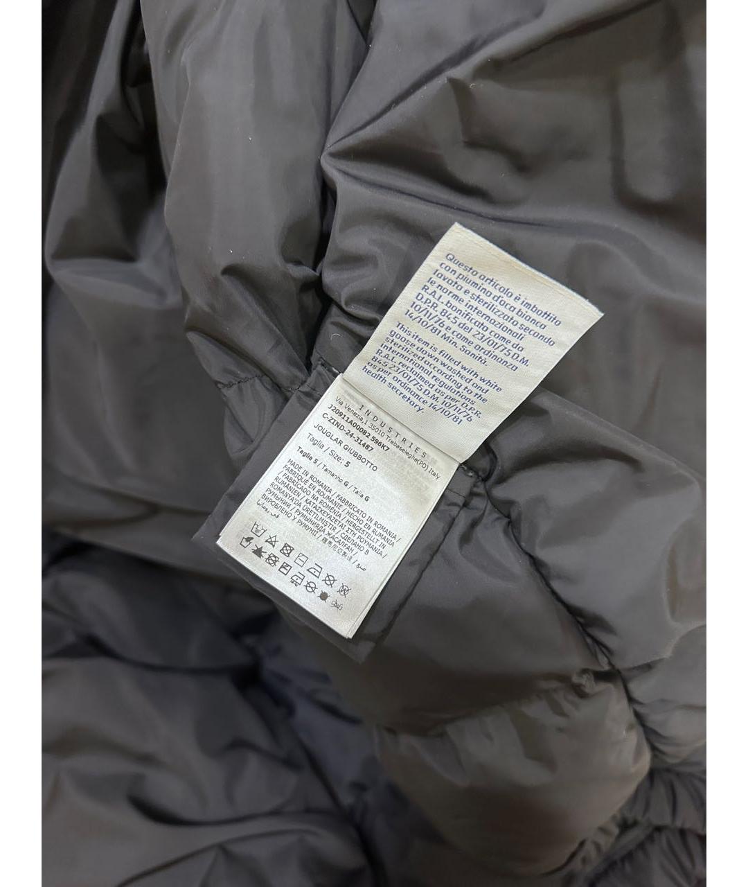 MONCLER Черный полиэстеровый пуховик, фото 6