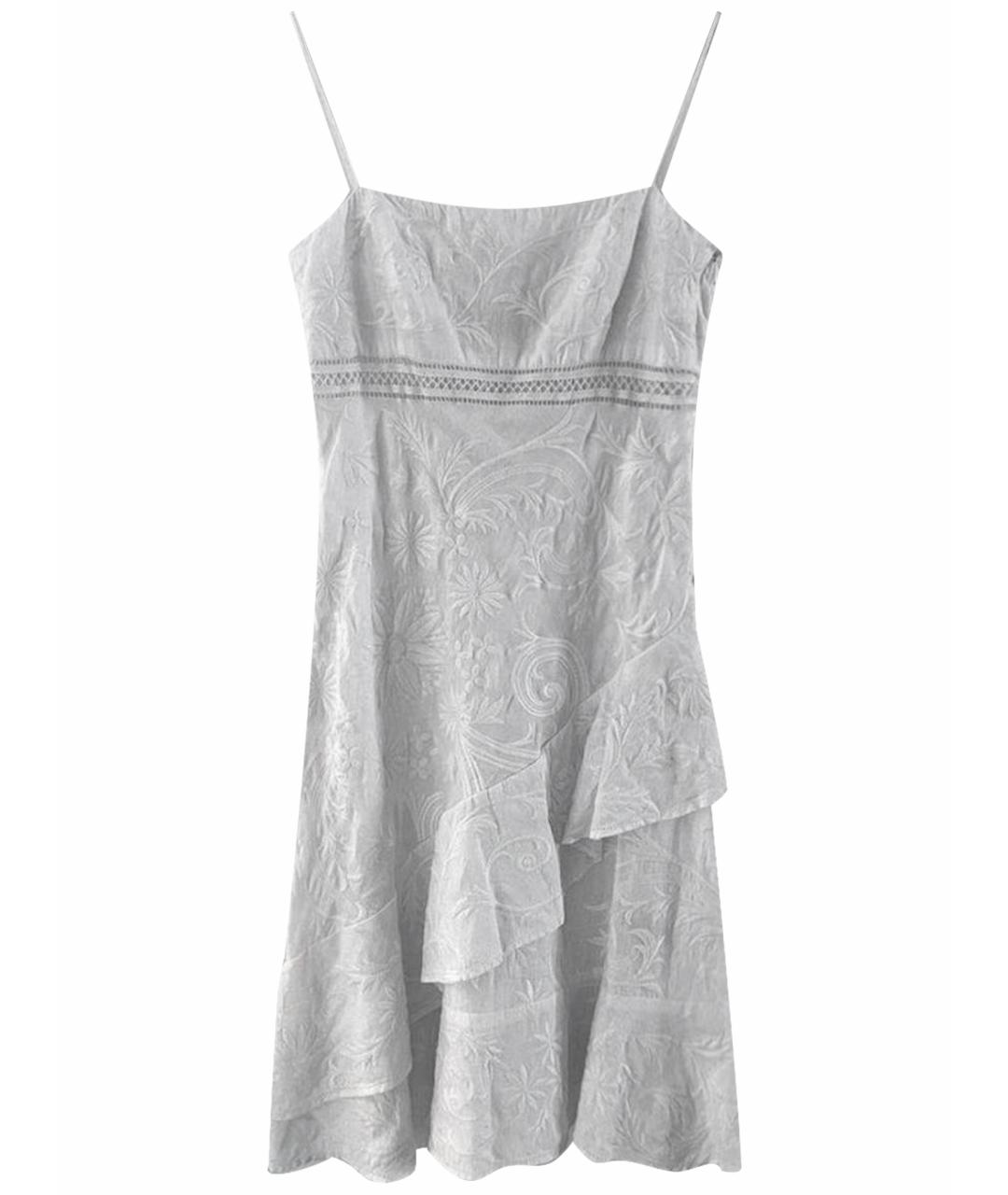 RALPH LAUREN Белое льняное коктейльное платье, фото 1