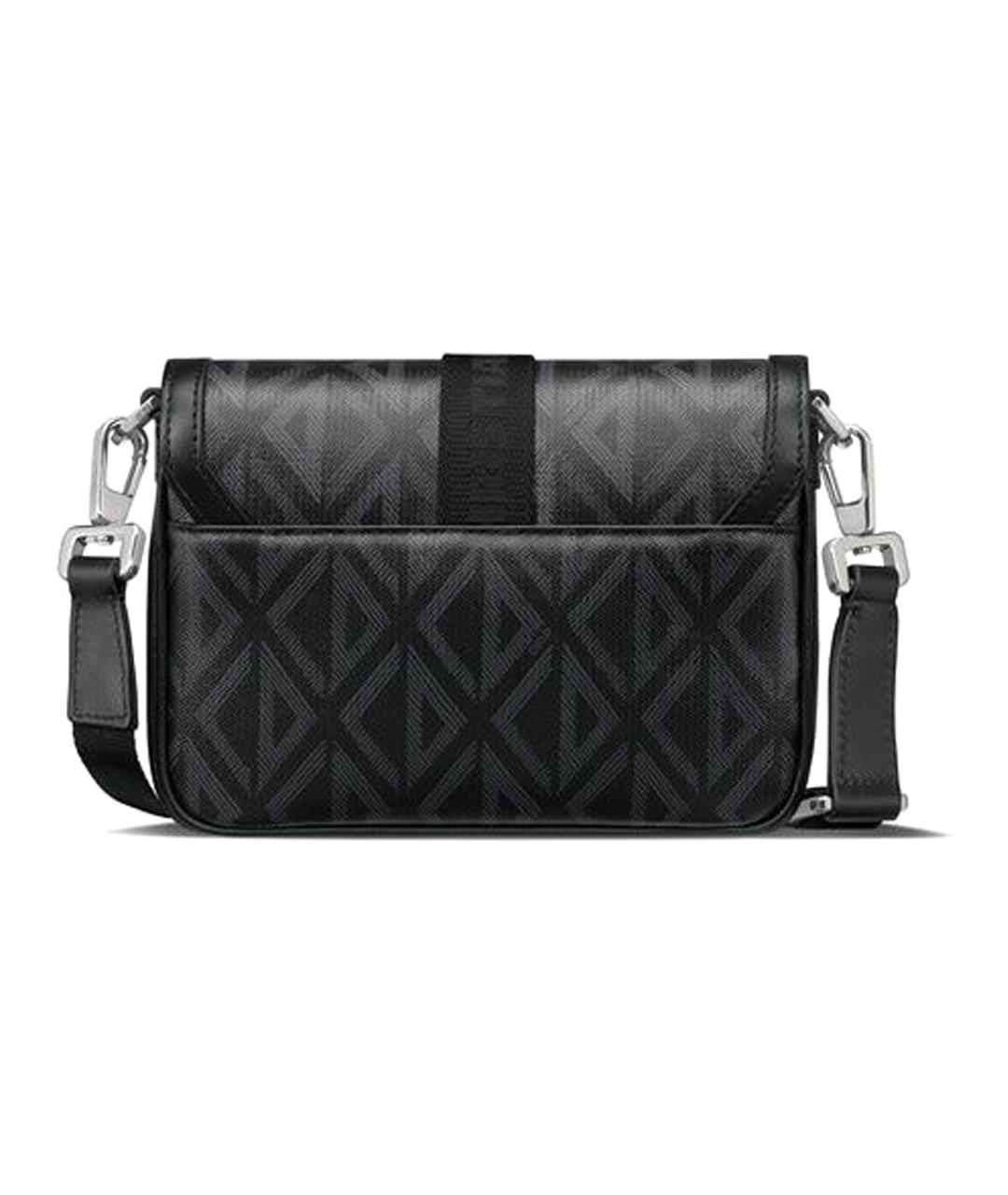 CHRISTIAN DIOR Черная кожаная сумка на плечо, фото 4