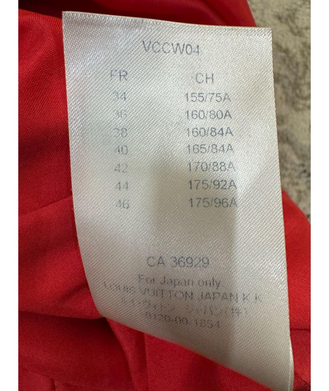 LOUIS VUITTON Красное шелковое коктейльное платье, фото 5