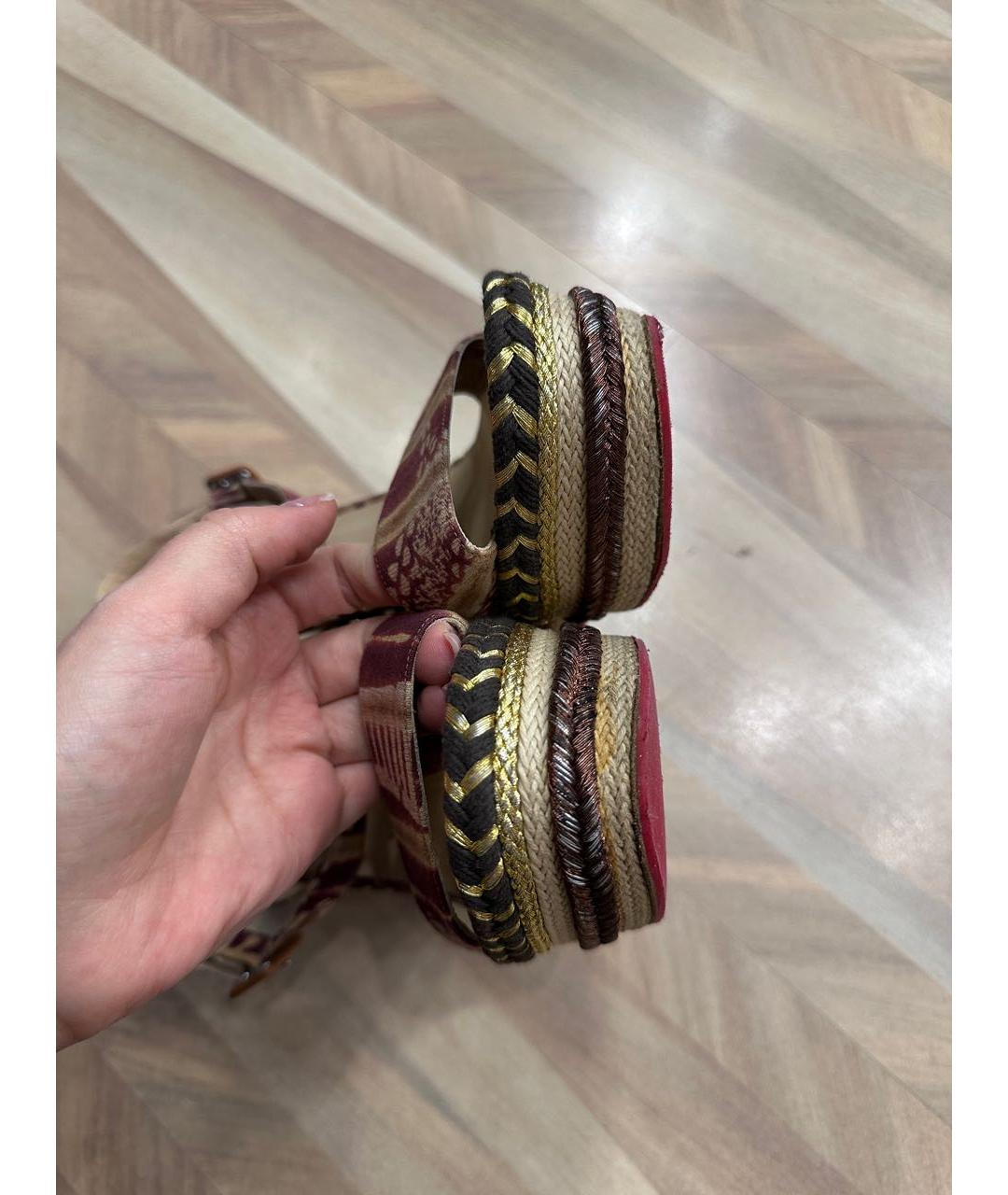 CHRISTIAN LOUBOUTIN Мульти текстильные босоножки, фото 7