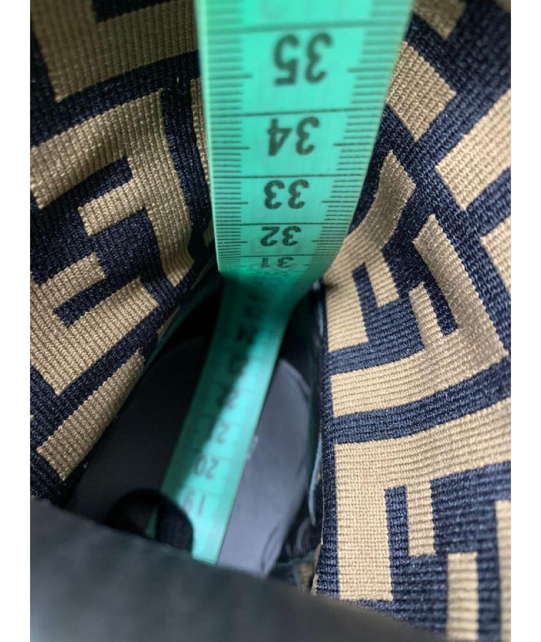 FENDI Черные кожаные ботинки, фото 7