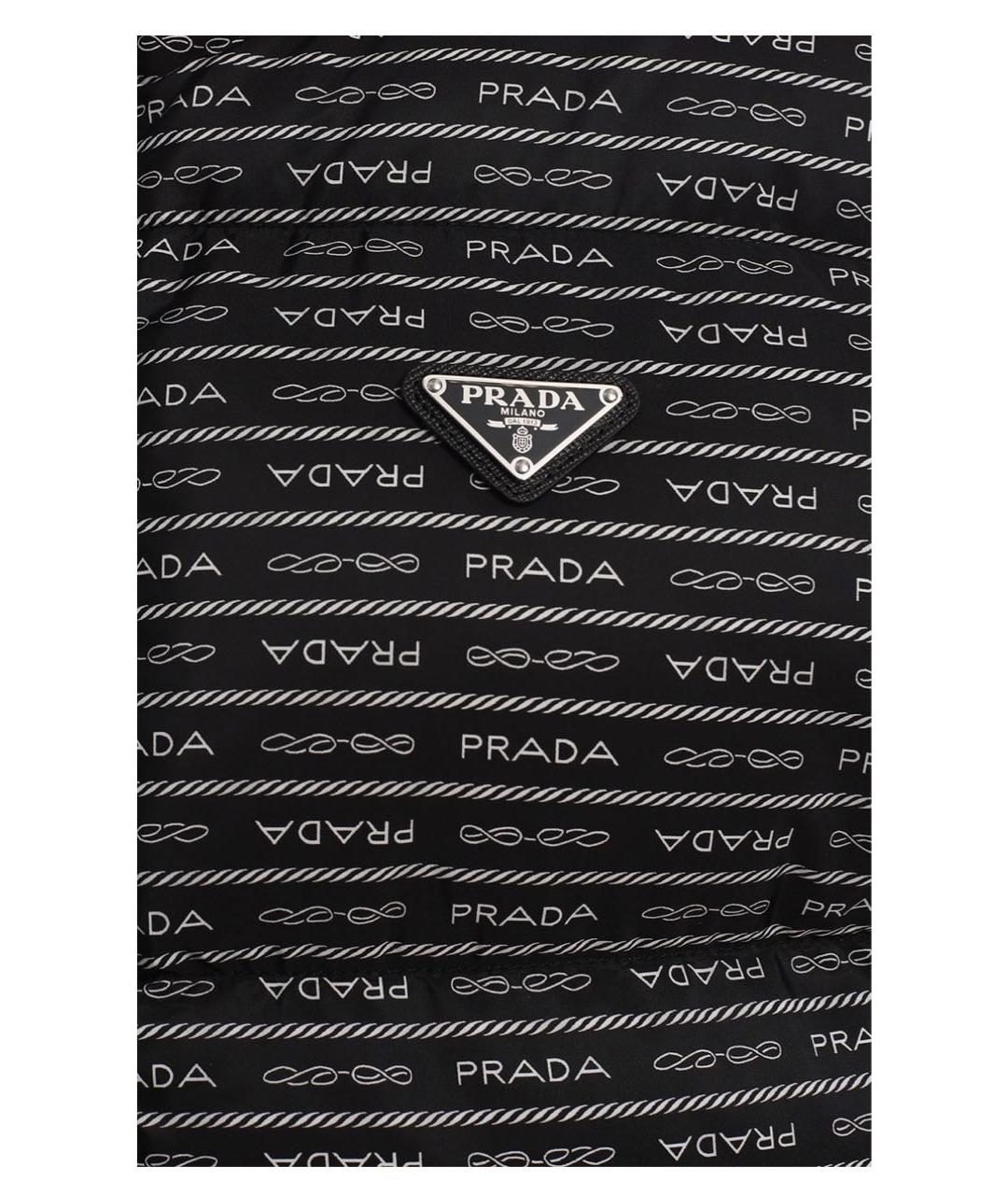 PRADA Черный полиэстеровый пуховик, фото 7