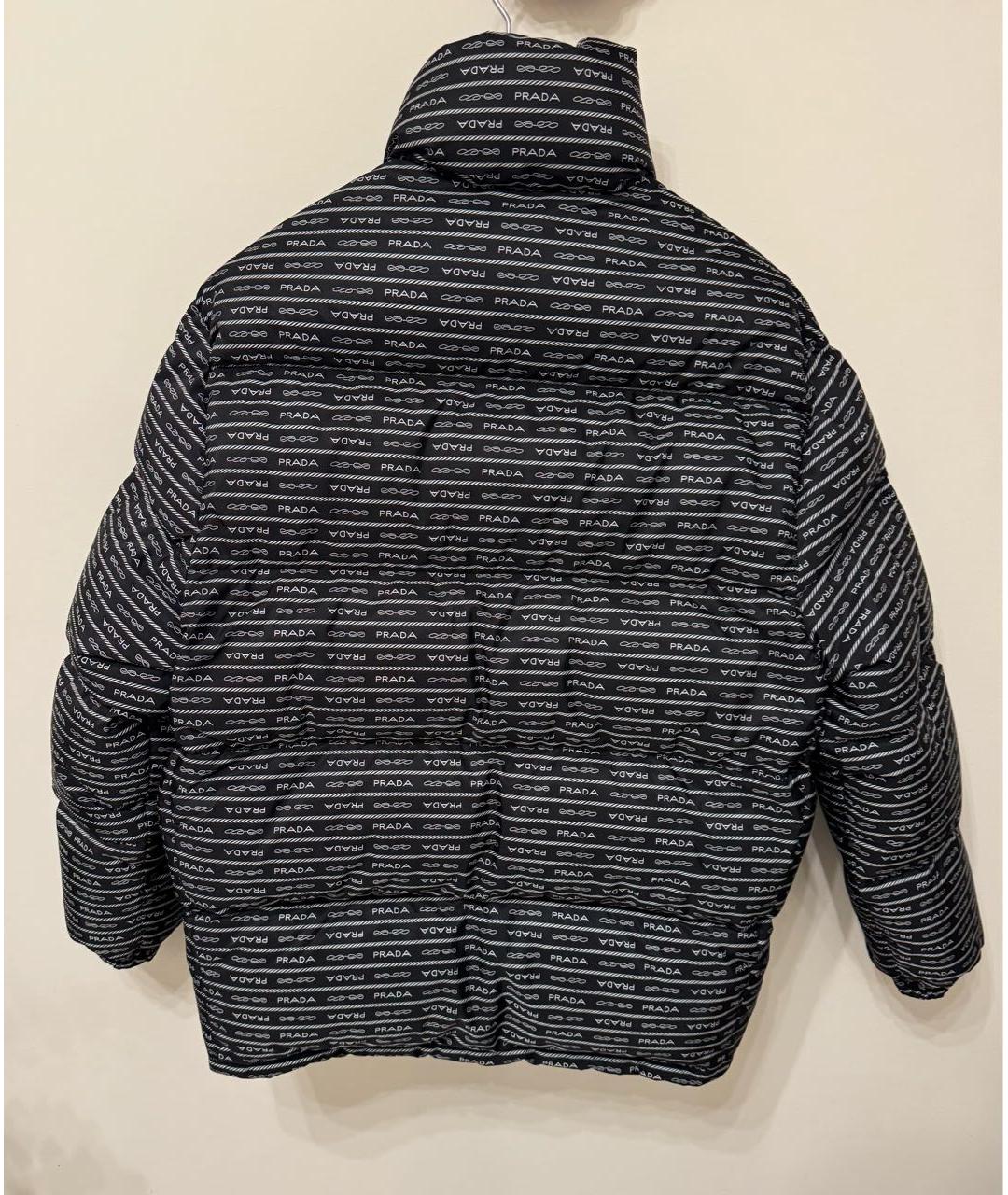 PRADA Черный полиэстеровый пуховик, фото 4