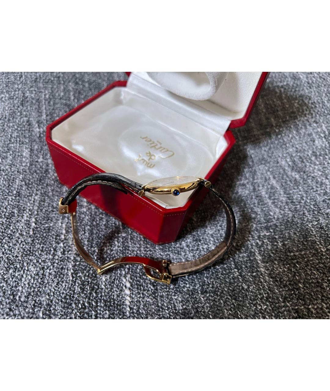 CARTIER Золотые серебряные часы, фото 5