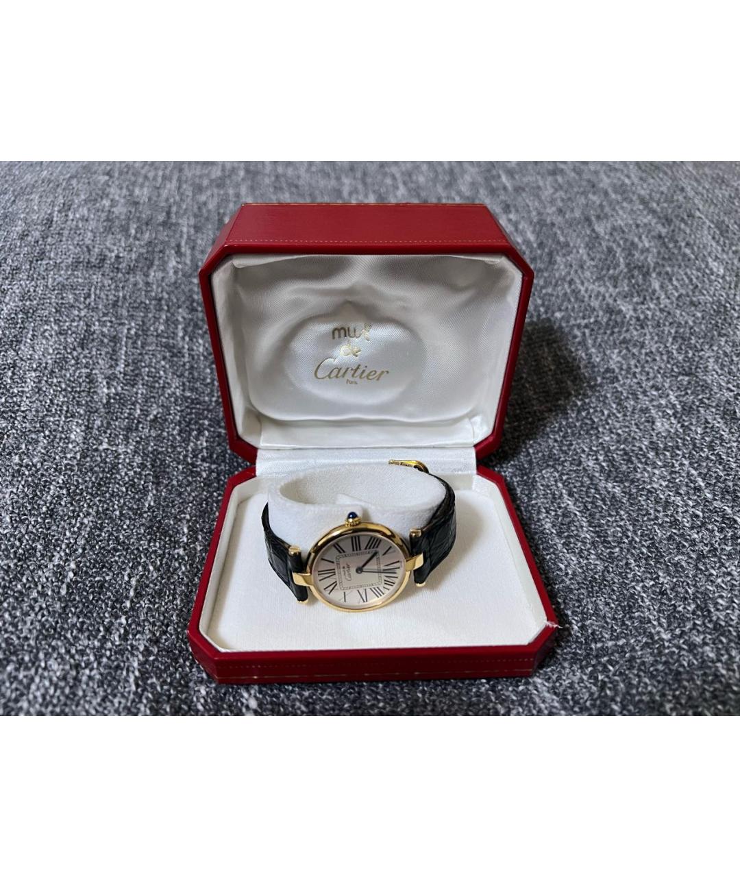 CARTIER Золотые серебряные часы, фото 6