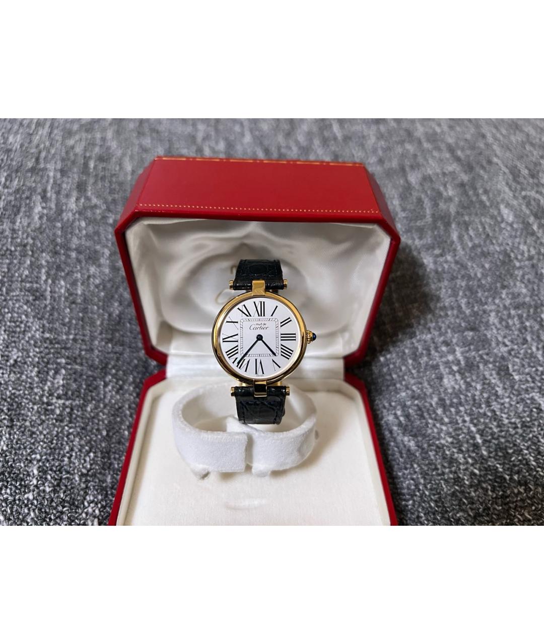 CARTIER Золотые серебряные часы, фото 9