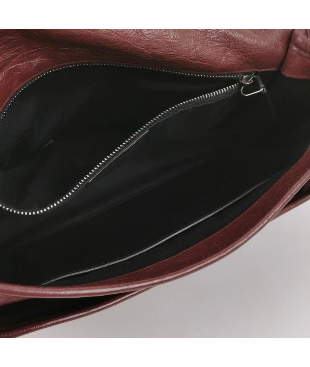 SAINT LAURENT Красная кожаная сумка через плечо, фото 4