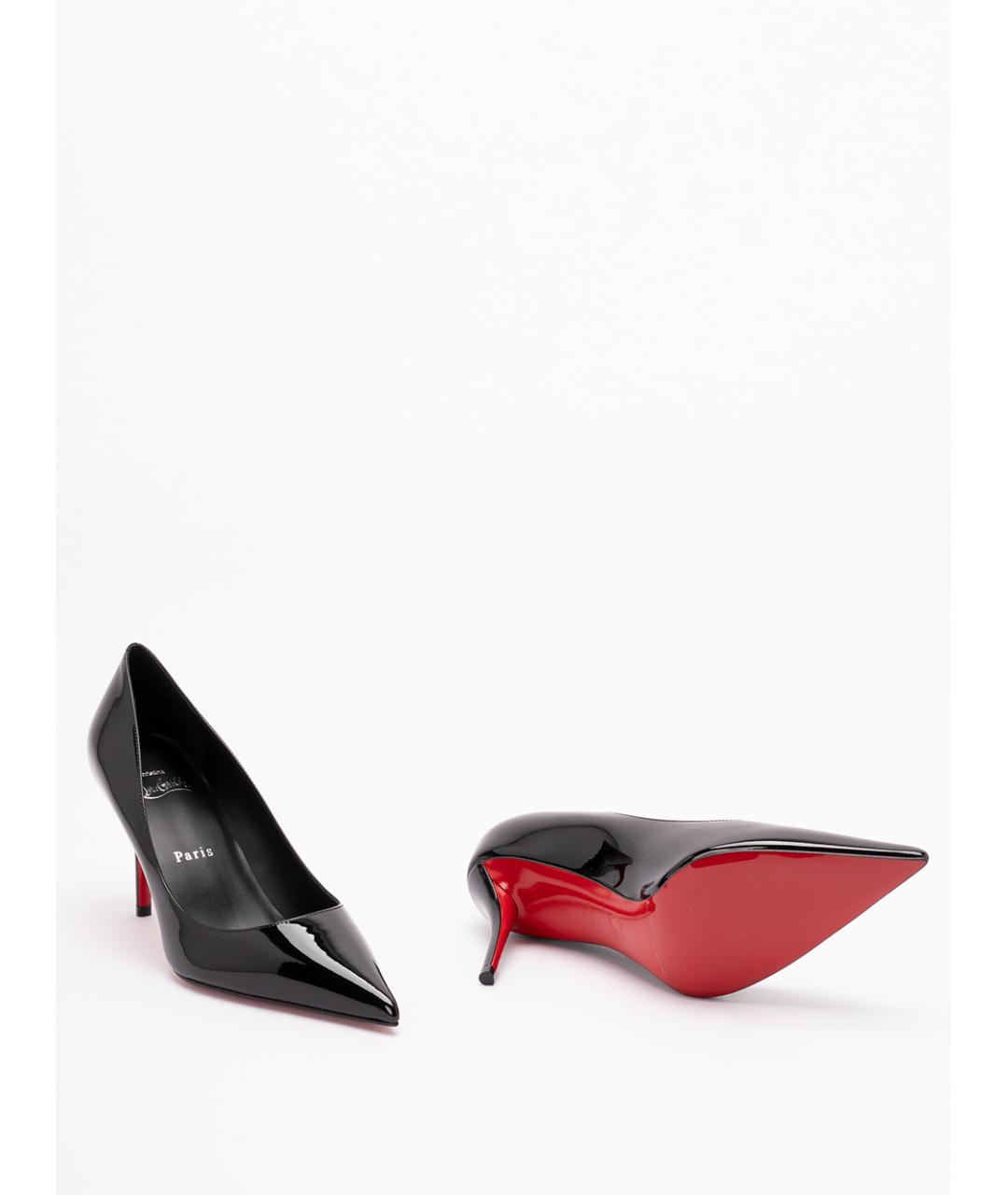 CHRISTIAN LOUBOUTIN Черные туфли из лакированной кожи, фото 4