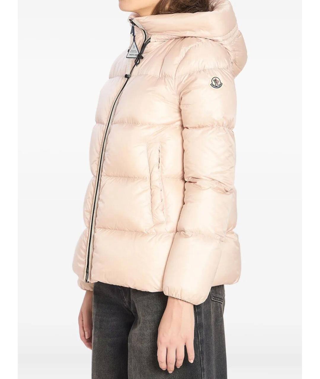 MONCLER Розовая полиамидовая куртка, фото 4