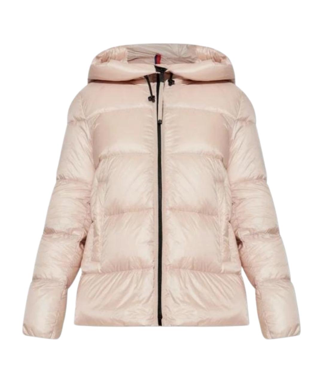 MONCLER Розовая полиамидовая куртка, фото 1