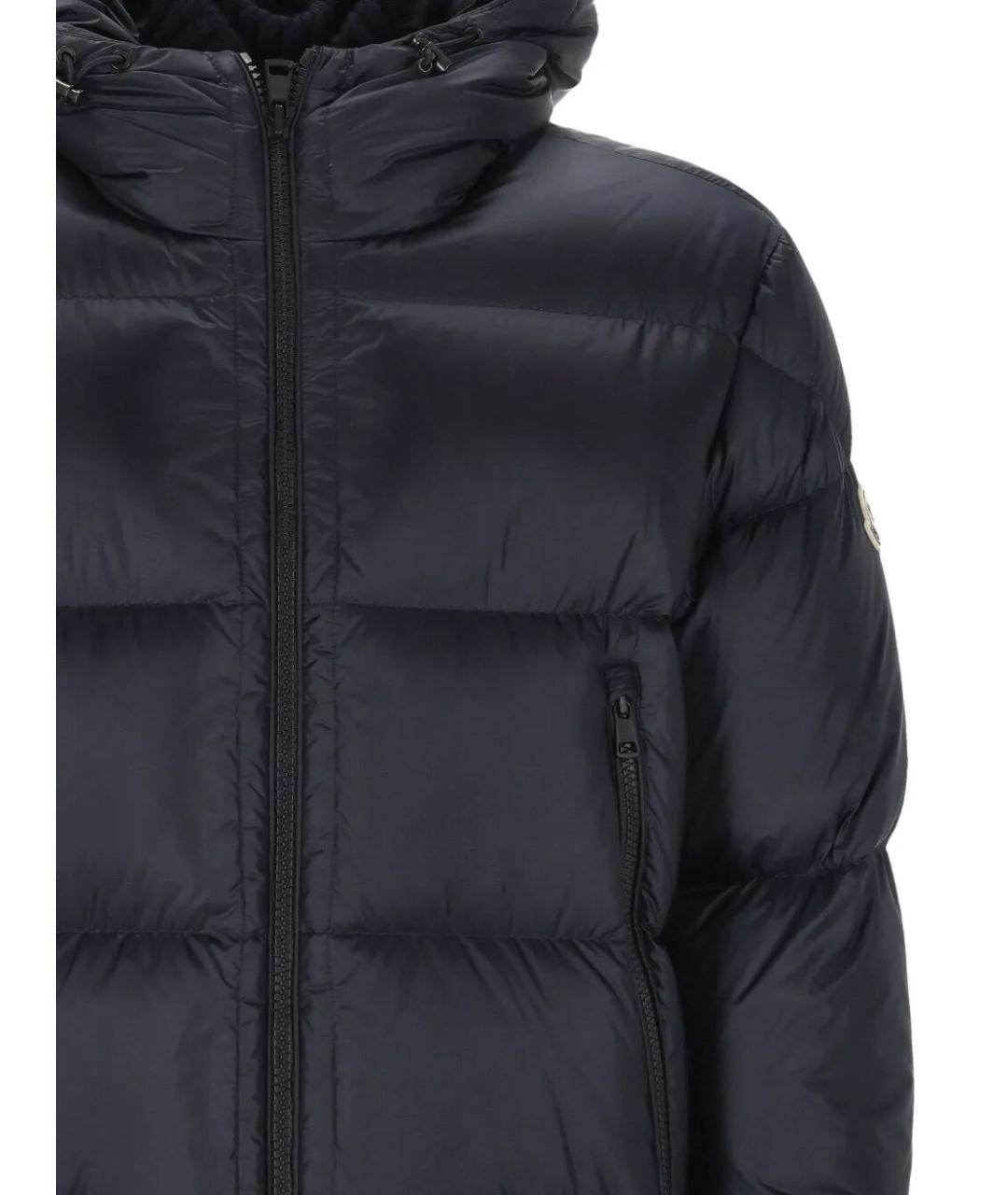 MONCLER Синий полиамидовый пуховик, фото 3