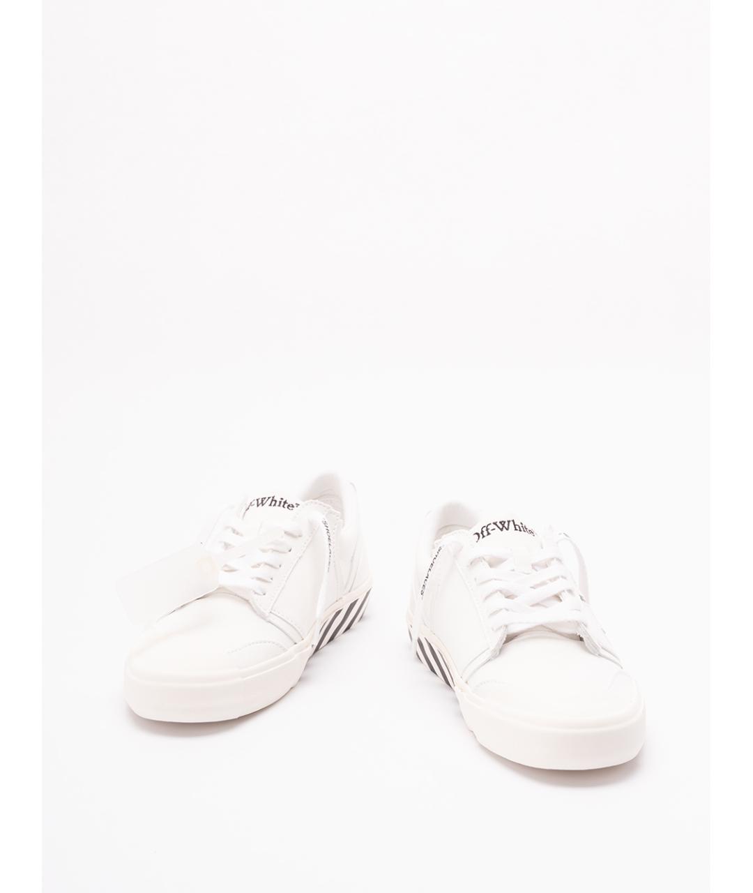 OFF-WHITE Белые текстильные низкие кроссовки / кеды, фото 2