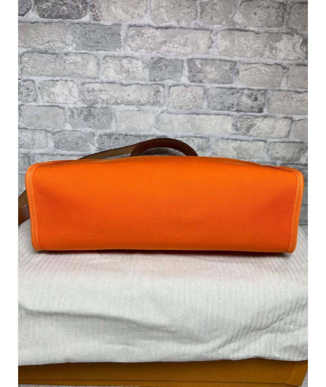 HERMES Оранжевая кожаная сумка через плечо, фото 6