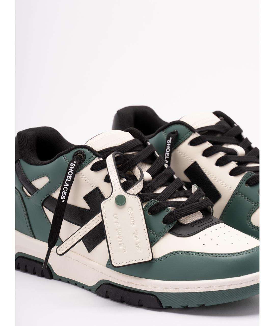 OFF-WHITE Белые кожаные низкие кроссовки / кеды, фото 5