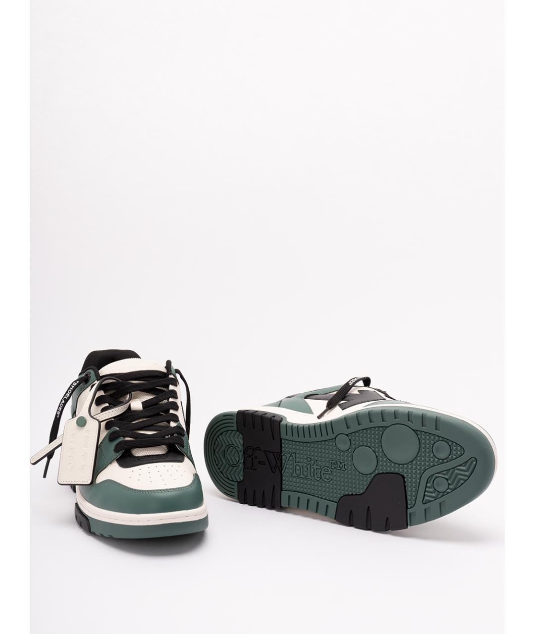 OFF-WHITE Белые кожаные низкие кроссовки / кеды, фото 4