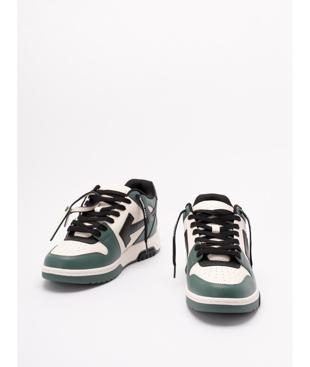 OFF-WHITE Белые кожаные низкие кроссовки / кеды, фото 2