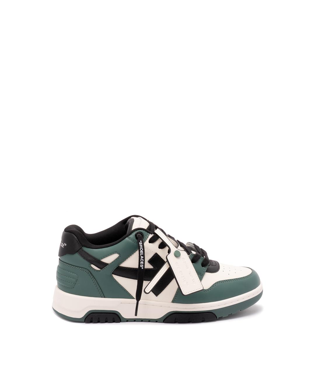 OFF-WHITE Белые кожаные низкие кроссовки / кеды, фото 1