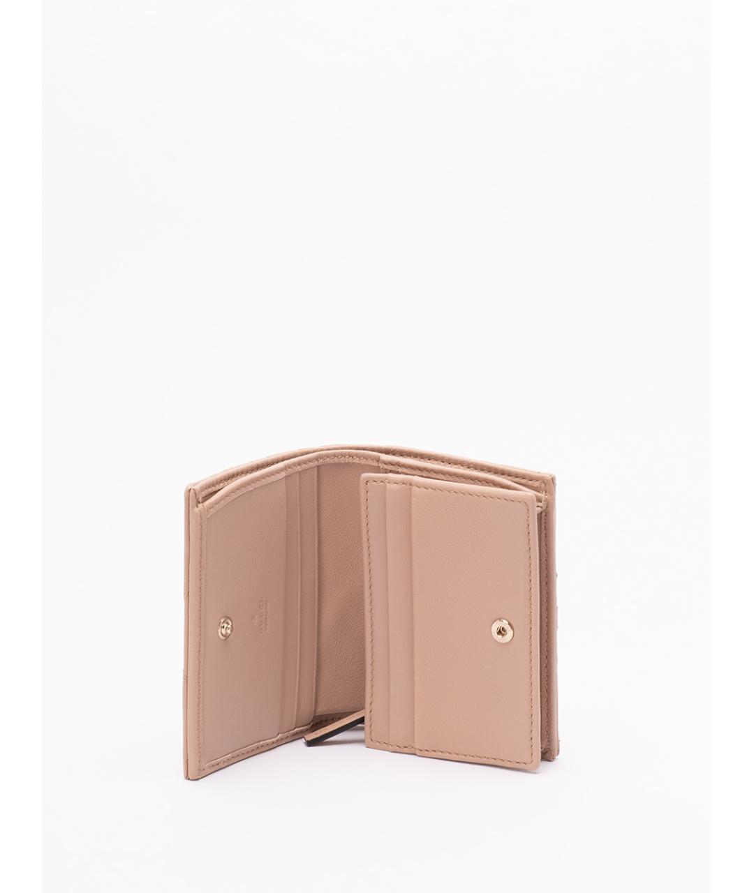 GUCCI Розовый кожаный кошелек, фото 3