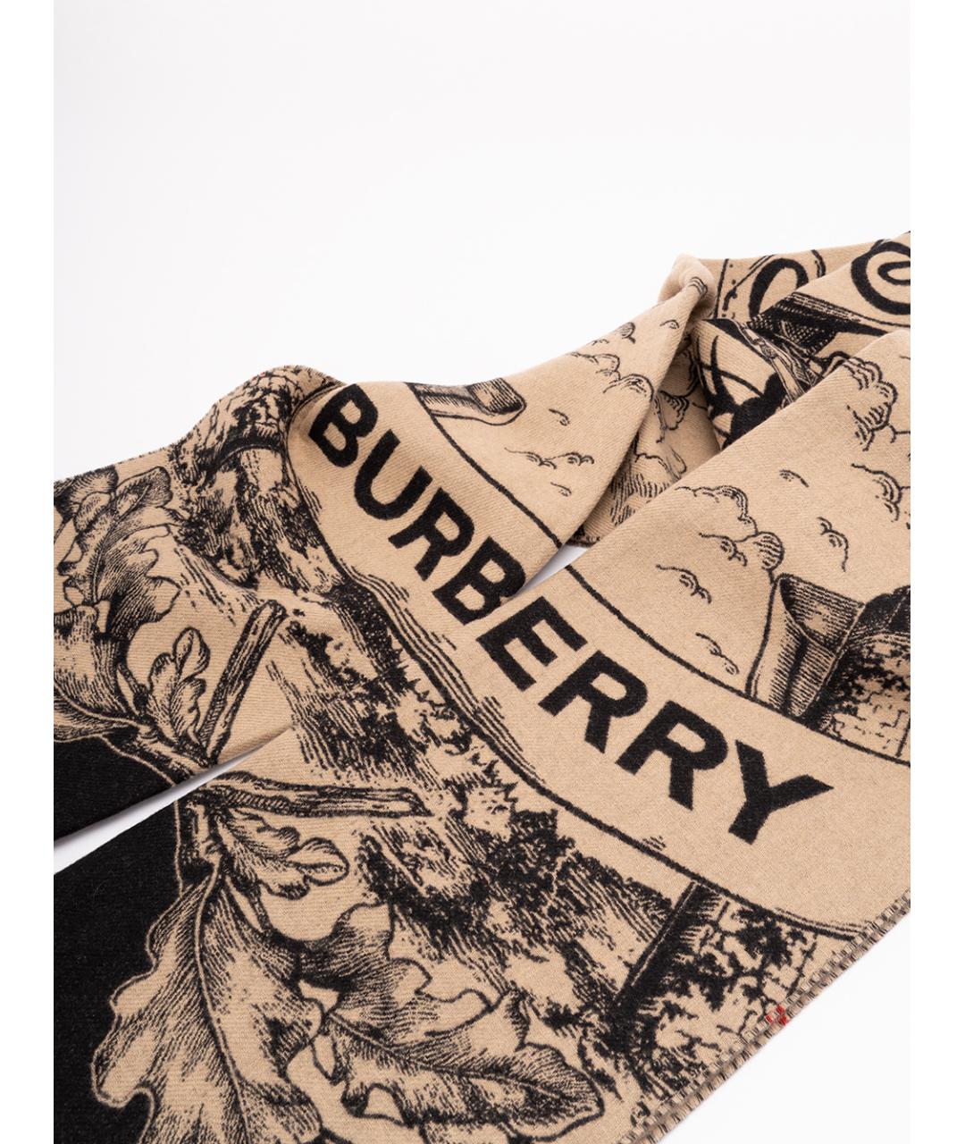 BURBERRY Бежевый кашемировый шарф, фото 3