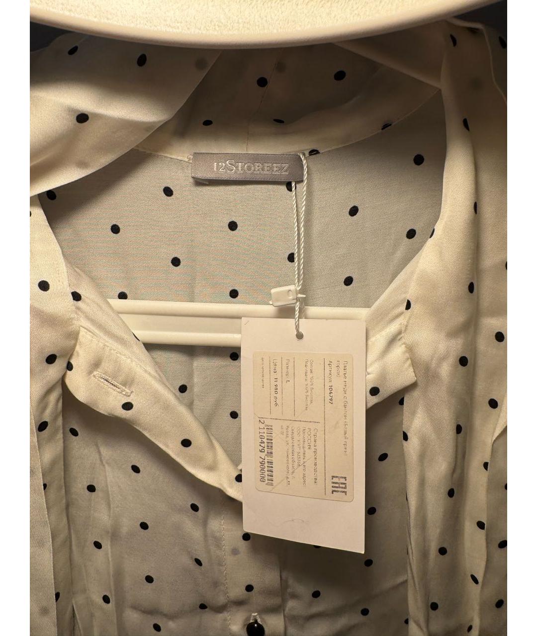 12 STOREEZ Белое вискозное повседневное платье, фото 4