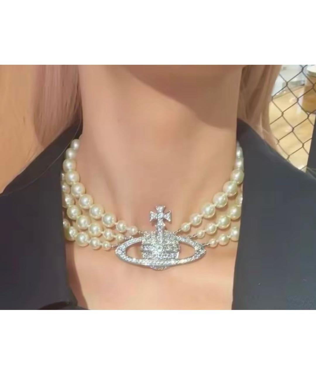 VIVIENNE WESTWOOD Серебряное жемчужное колье, фото 5