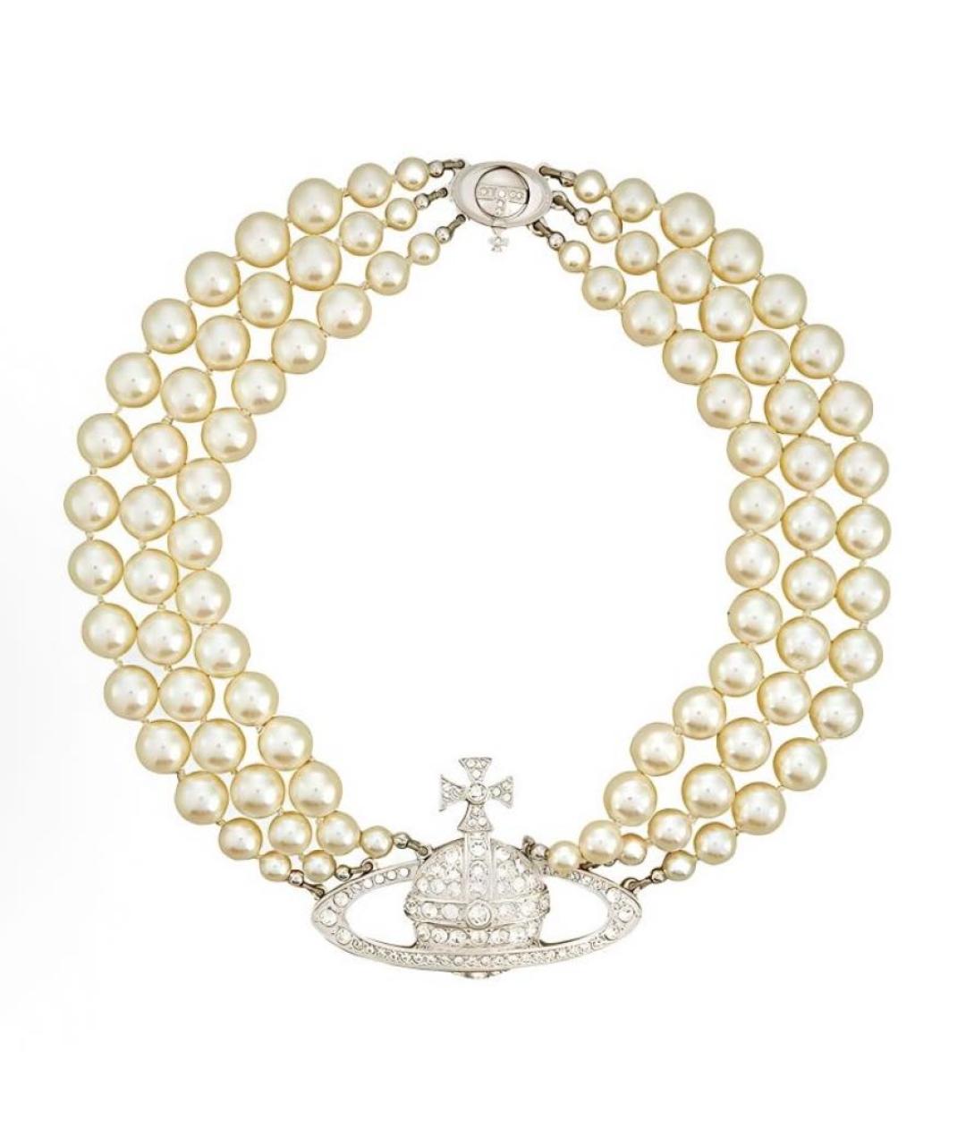 VIVIENNE WESTWOOD Серебряное жемчужное колье, фото 9