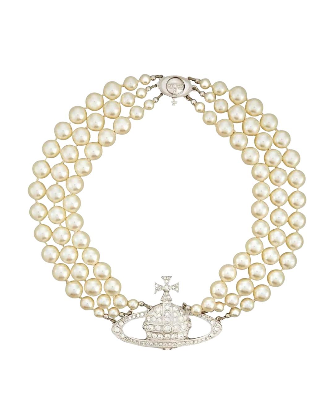 VIVIENNE WESTWOOD Серебряное жемчужное колье, фото 1