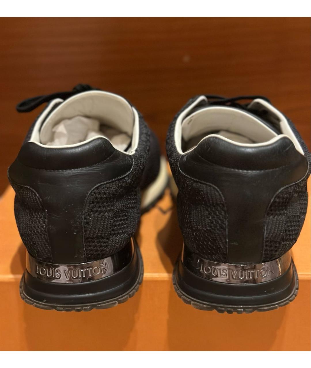 LOUIS VUITTON Черные текстильные низкие кроссовки / кеды, фото 4