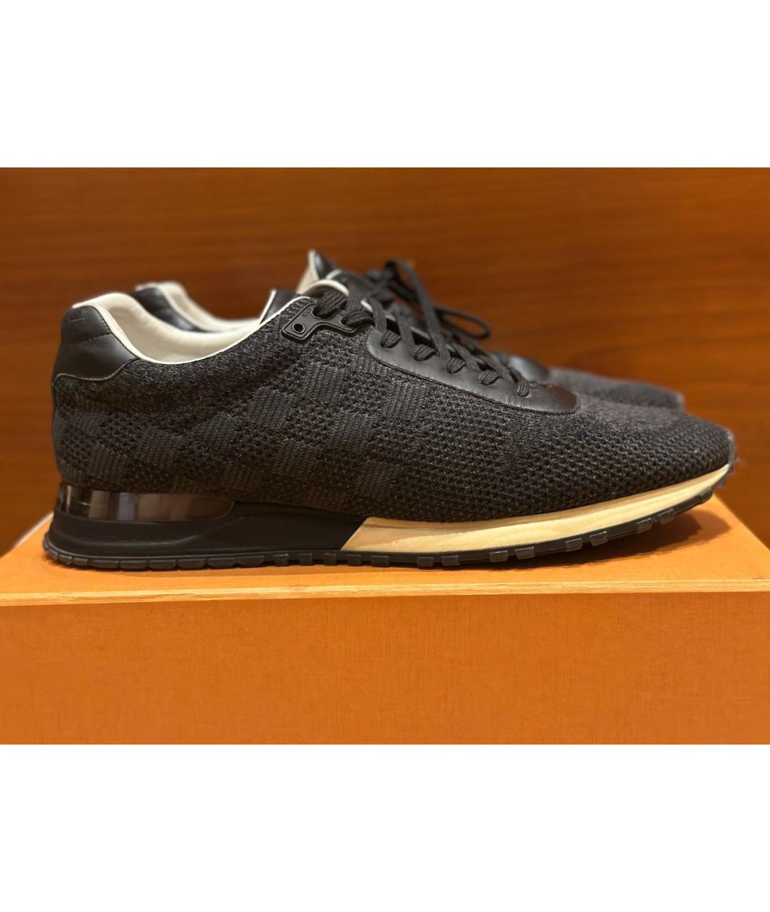 LOUIS VUITTON Черные текстильные низкие кроссовки / кеды, фото 5