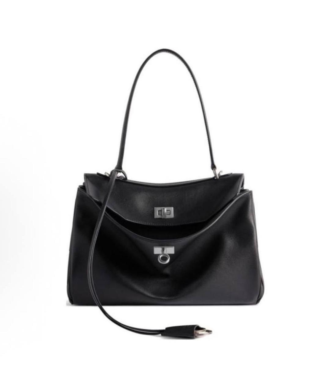 BALENCIAGA Черная кожаная сумка с короткими ручками, фото 8