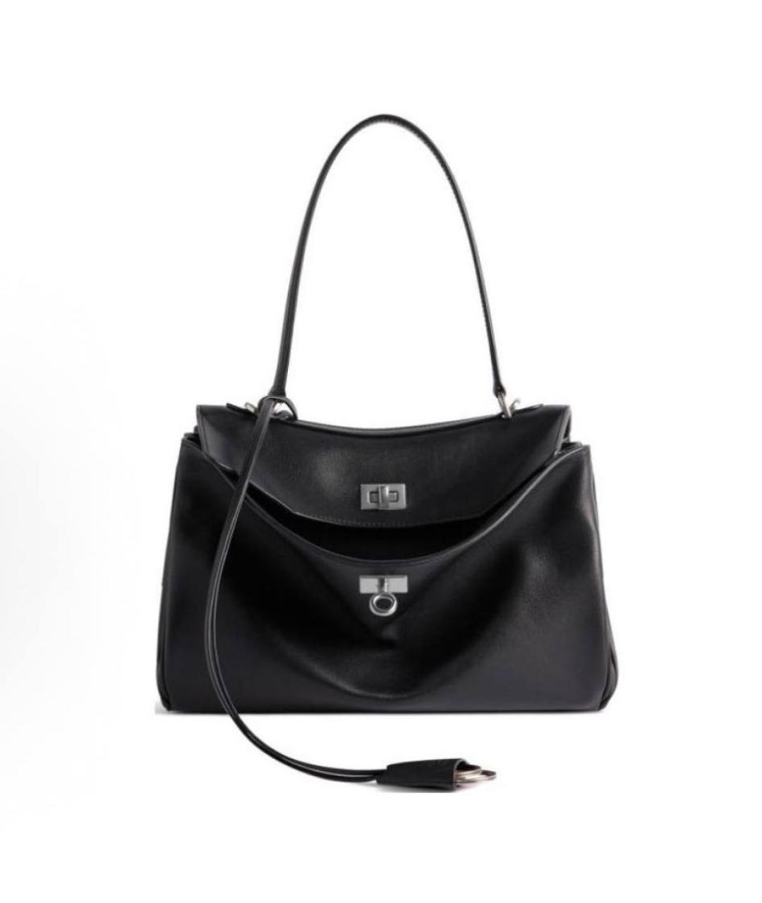 BALENCIAGA Черная кожаная сумка с короткими ручками, фото 8