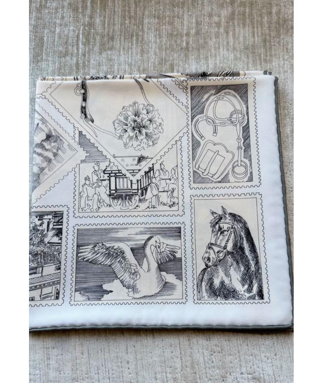 HERMES Мульти шелковый платок, фото 2