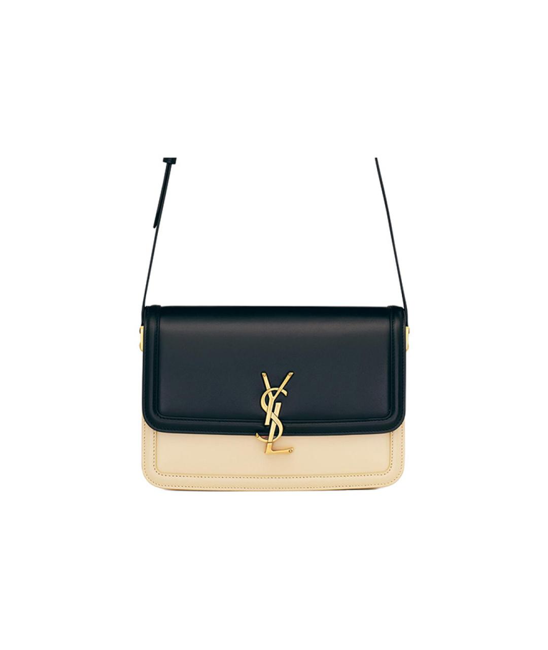 SAINT LAURENT Черная кожаная сумка через плечо, фото 2