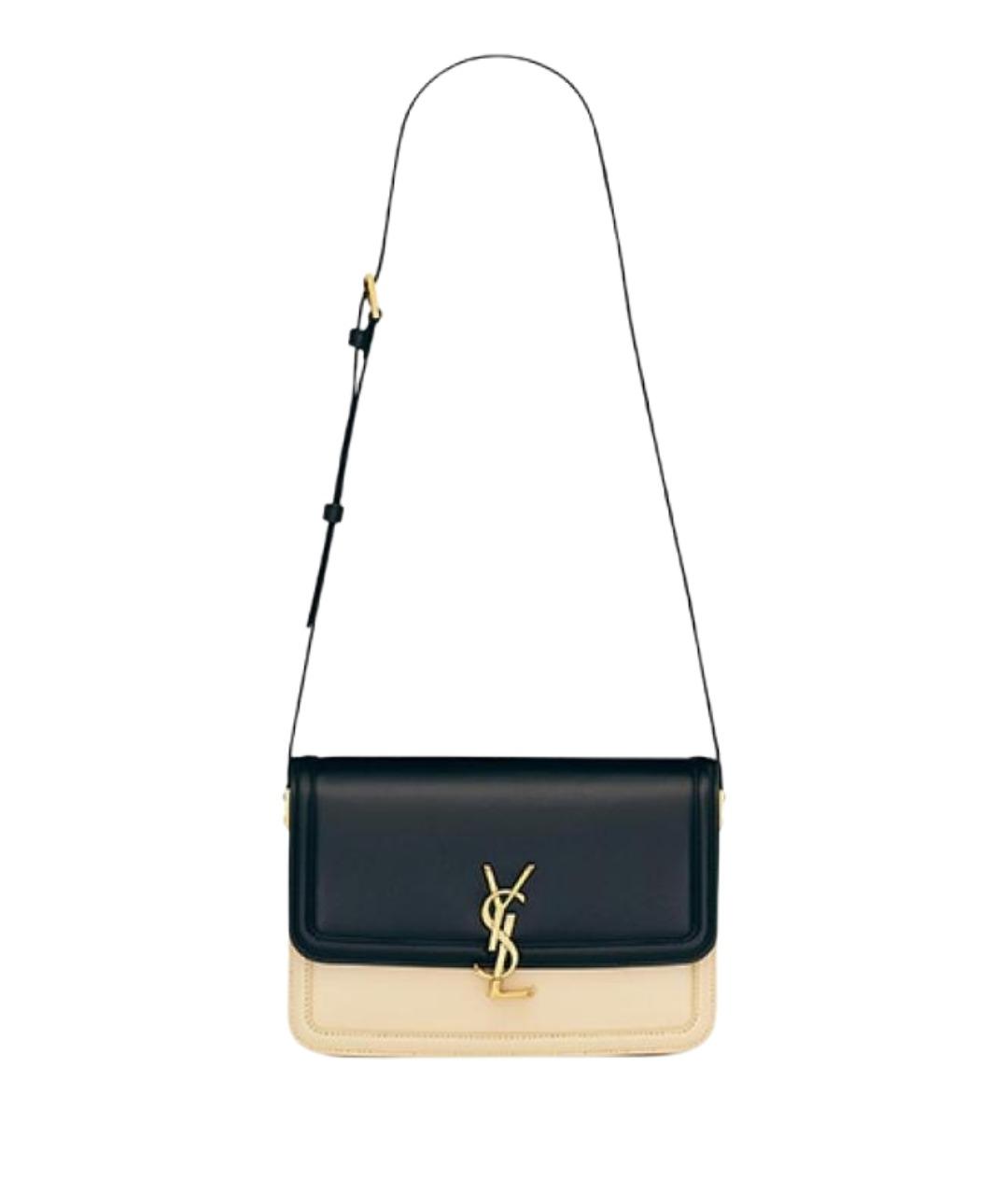 SAINT LAURENT Черная кожаная сумка через плечо, фото 1
