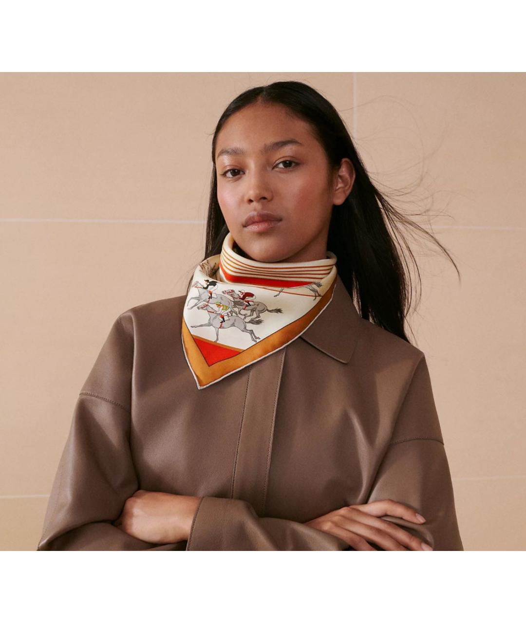 HERMES Мульти шелковый платок, фото 2