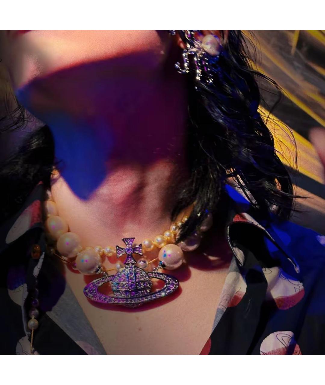 VIVIENNE WESTWOOD Серебряное жемчужное колье, фото 7