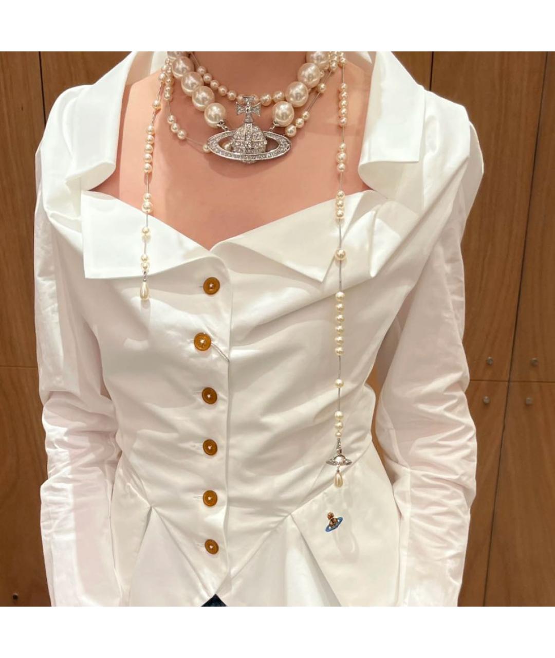VIVIENNE WESTWOOD Серебряное жемчужное колье, фото 6
